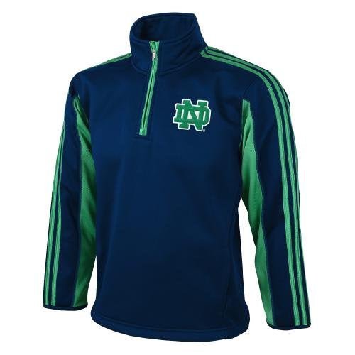 Notre Dame Fighting Irish Adidas Youth 3-Stripe 1/4 Zip Sweatshirt - Pro Jersey Sports