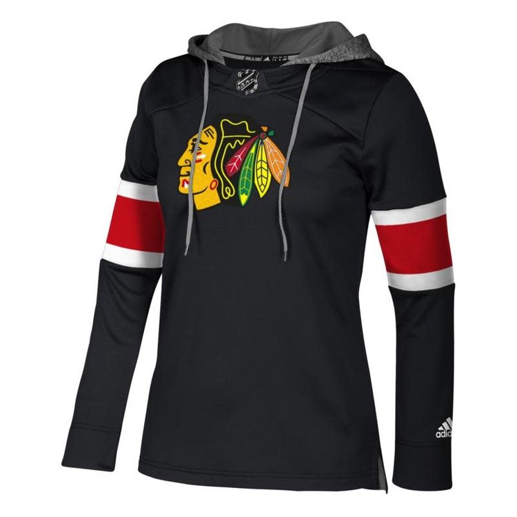 Women’s Adidas Chicago Blackhawks Black Jersey Crewdie Hoodie - Pro Jersey Sports