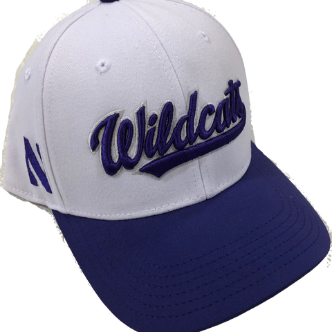 Northwestern Wildcats Top of The World Infield One Fit Flex Hat - White/Purple