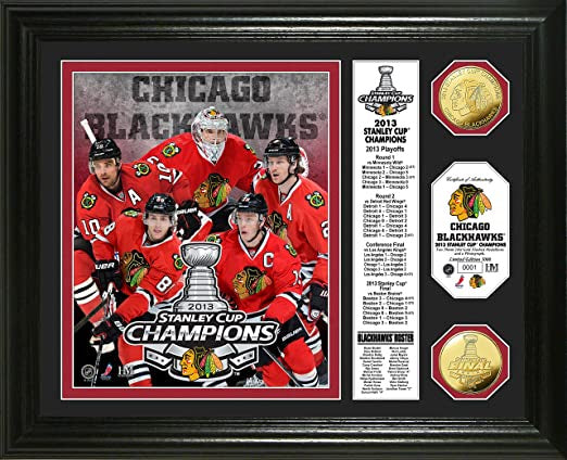 NHL Chicago Blackhawks 2013 Stanley Cup Champions Banner Coin Photo Mint - Pro Jersey Sports