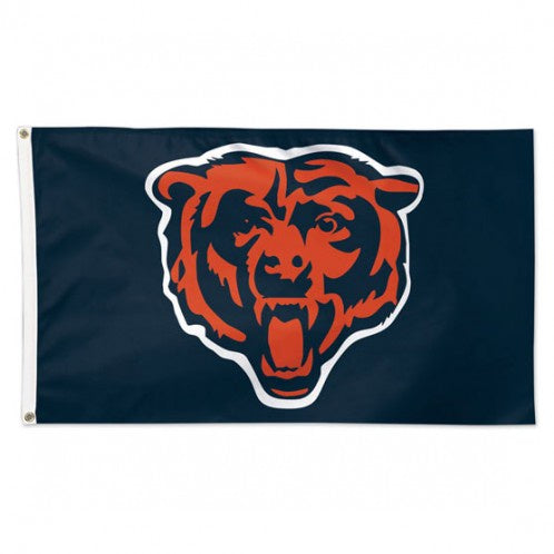 Chicago Bears 3x5 Bear Head Logo Deluxe Flag - Pro Jersey Sports
