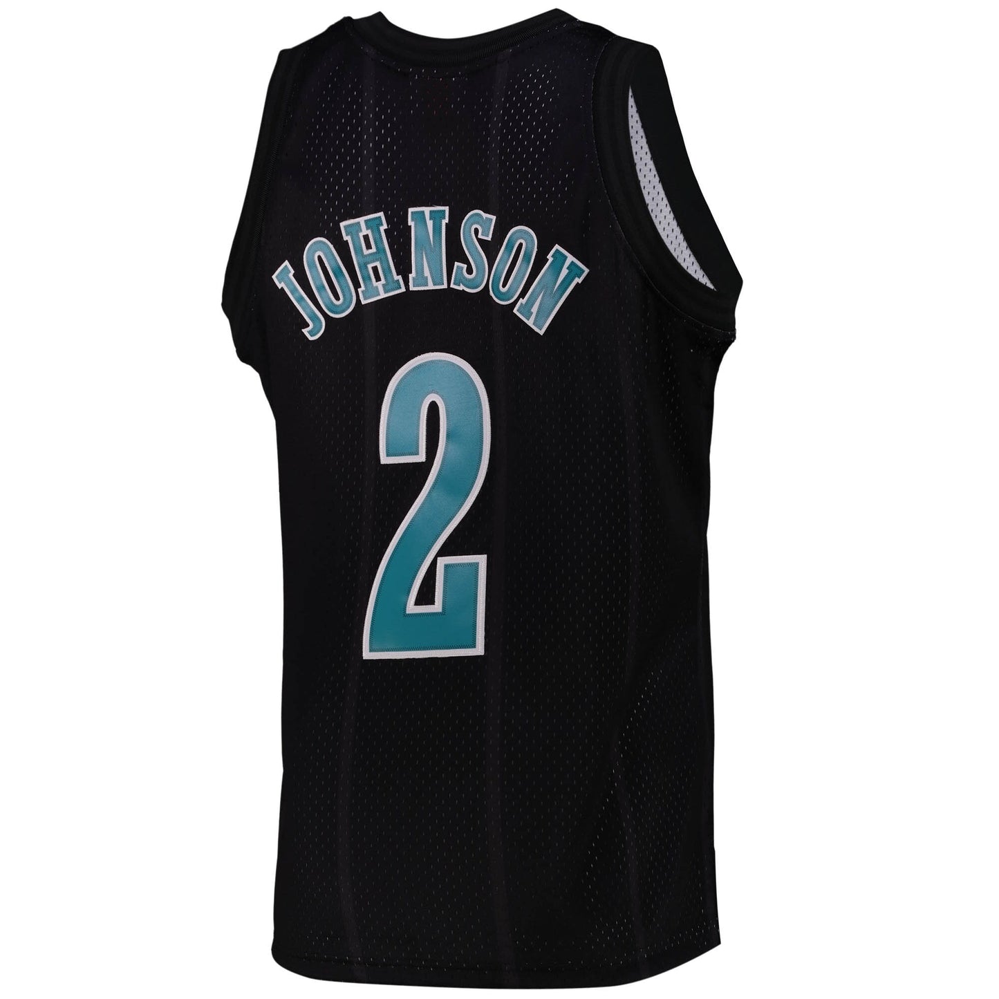 Men's Charlotte Hornets Larry Johnson Black Team Color Swingman Jersey by Mitchell & Ness - Pro Jersey Sports