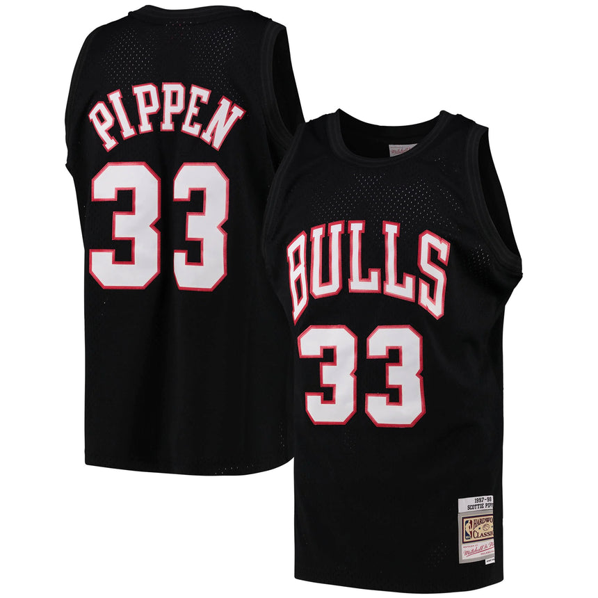 Men's Chicago Bulls Scottie Pippen Black Team Color Swingman Jersey by Mitchell & Ness - Pro Jersey Sports