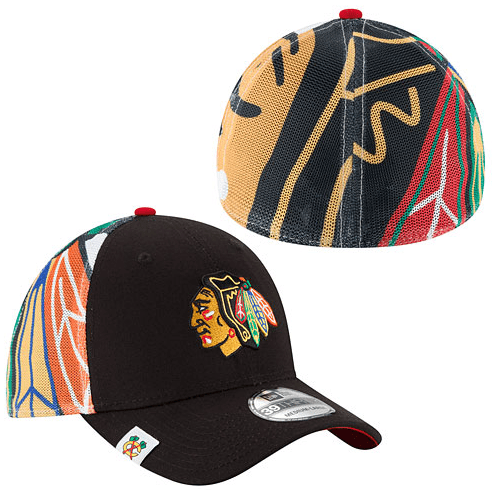 Child/Youth Reebok Chicago Blackhawks Jr Logo Wrapped 39THIRTY Flex Fit Hat - Pro Jersey Sports