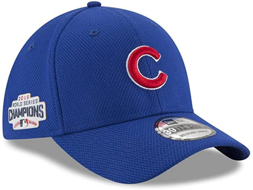 Men's Chicago Cubs 2016 New Era 39Thirty World Series Champions Royal Blue Diamond Era Flex Fit Hat - Pro Jersey Sports