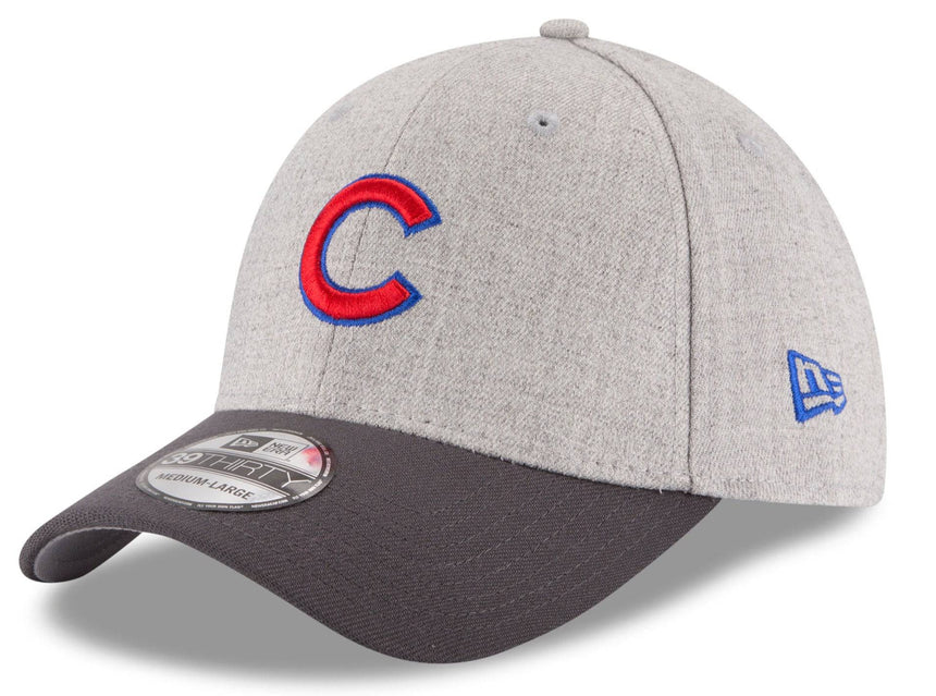 Men's Chicago Cubs New Era Heathered Gray/Graphite Change Up Classic 39THIRTY Flex Hat - Pro Jersey Sports