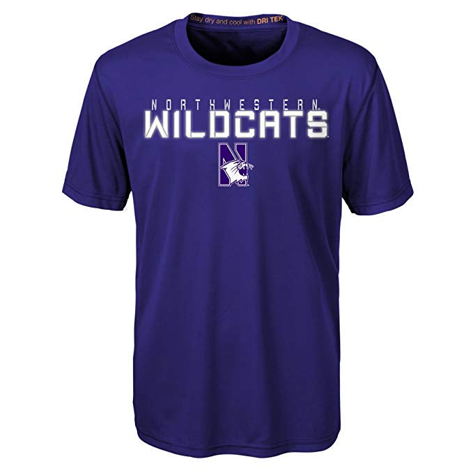 Youth Northwestern Wildcats Purple Dri-Tek Performance Tee - Pro Jersey Sports