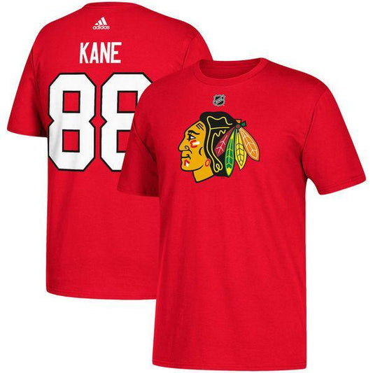 Men's Chicago Blackhawks Patrick Kane Adidas Name & Number T-Shirt - Pro Jersey Sports