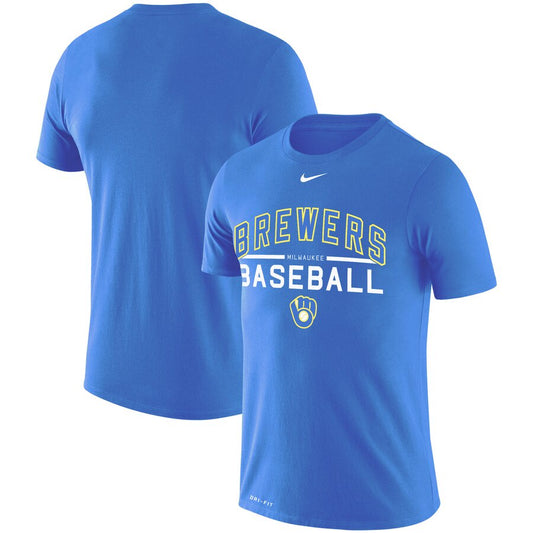 Men's Milwaukee Brewers Nike Royal Practice Performance T-Shirt - Pro Jersey Sports