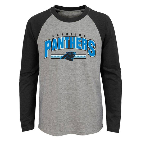 Youth Carolina Panthers NFL Audible Raglan Long Sleeve Tee - Pro Jersey Sports