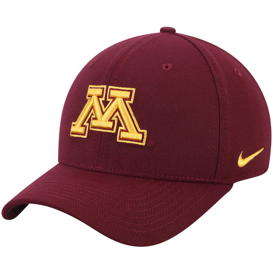 Men's Nike Maroon Minnesota Golden Gophers Team Classic Logo 99 Swoosh Performance Flex Hat - Pro Jersey Sports