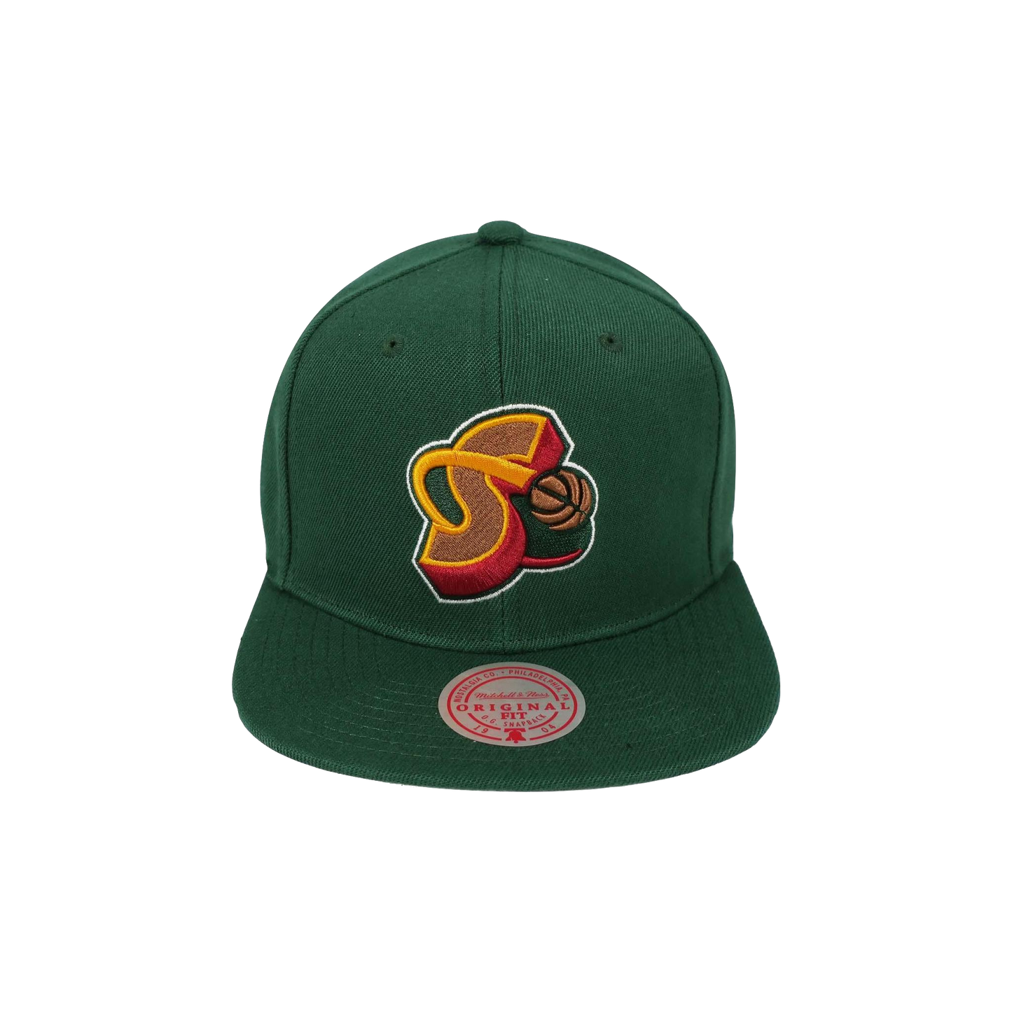 Men's Seattle Supersonics NBA Core Basic Green HWC Mitchell & Ness Snapback Hat - Pro Jersey Sports