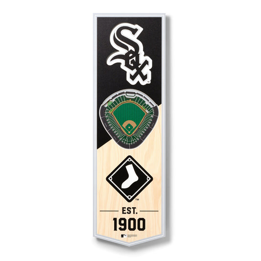 Chicago White Sox 6'' x 19'' 3D StadiumView Banner - Pro Jersey Sports