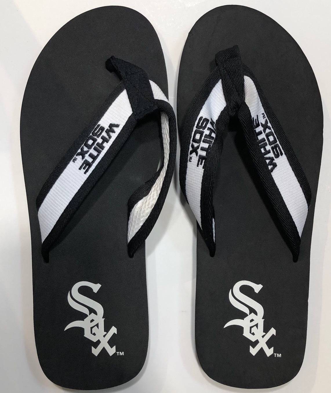 Chicago White Sox Black Contour Flip Flops - Pro Jersey Sports
