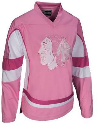 Chicago Blackhawks Child Size Pink Child Size Jersey - Pro Jersey Sports