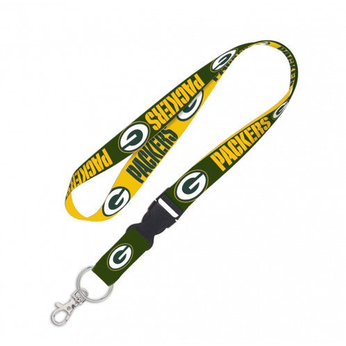 Green Bay Packers 1" Lanyard with Detachable Buckle By Wincraft - Pro Jersey Sports