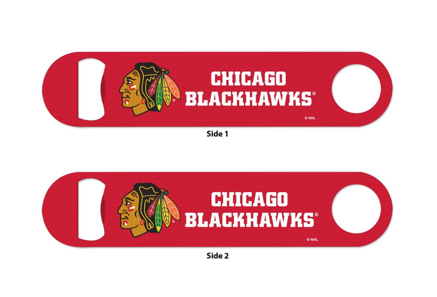 Chicago Blackhawks 7" Stainless Steel Bottle Opener - Pro Jersey Sports