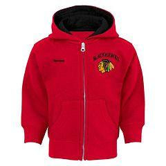 NHL Chicago Blackhawks Toddler Reebok Pledge Red Full Zip Hoodie - Pro Jersey Sports