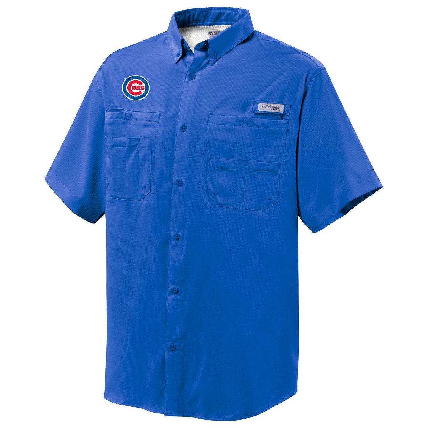 Men's Chicago Cubs Royal Blue Tamiami Button Down Shirt By Columbia - Pro Jersey Sports