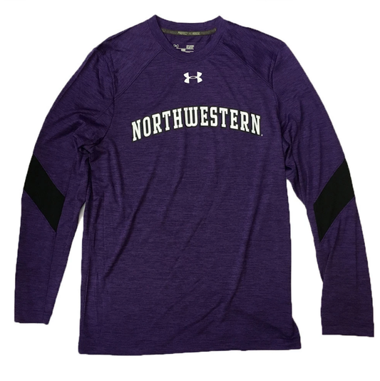 Men's Under Armour Northwestern Wildcats Sideline Training HeatGear Purple Long Sleeve T-Shirt