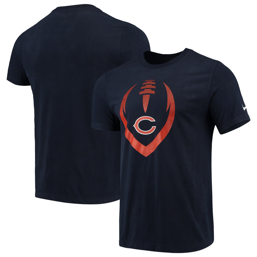 Men's Chicago Bears Nike Navy Fan Gear Modern Icon Performance T-Shirt - Pro Jersey Sports