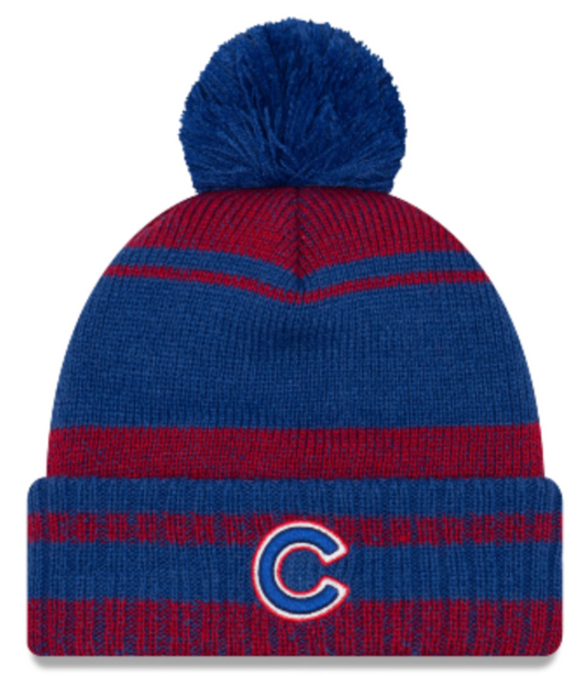Men’s Chicago Cubs Glacial Pom Cuff Knit Hat By New Era - Pro Jersey Sports