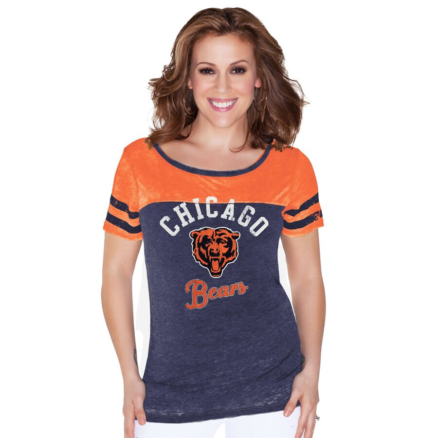 Women's Chicago Bears Morgan Tri-Blend T-Shirt by Alyssa Milano - Pro Jersey Sports