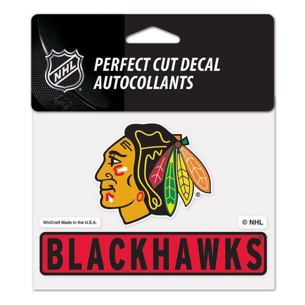 Chicago Blackhawks 4.75"X5.75" Perfect Cut Decal - Pro Jersey Sports