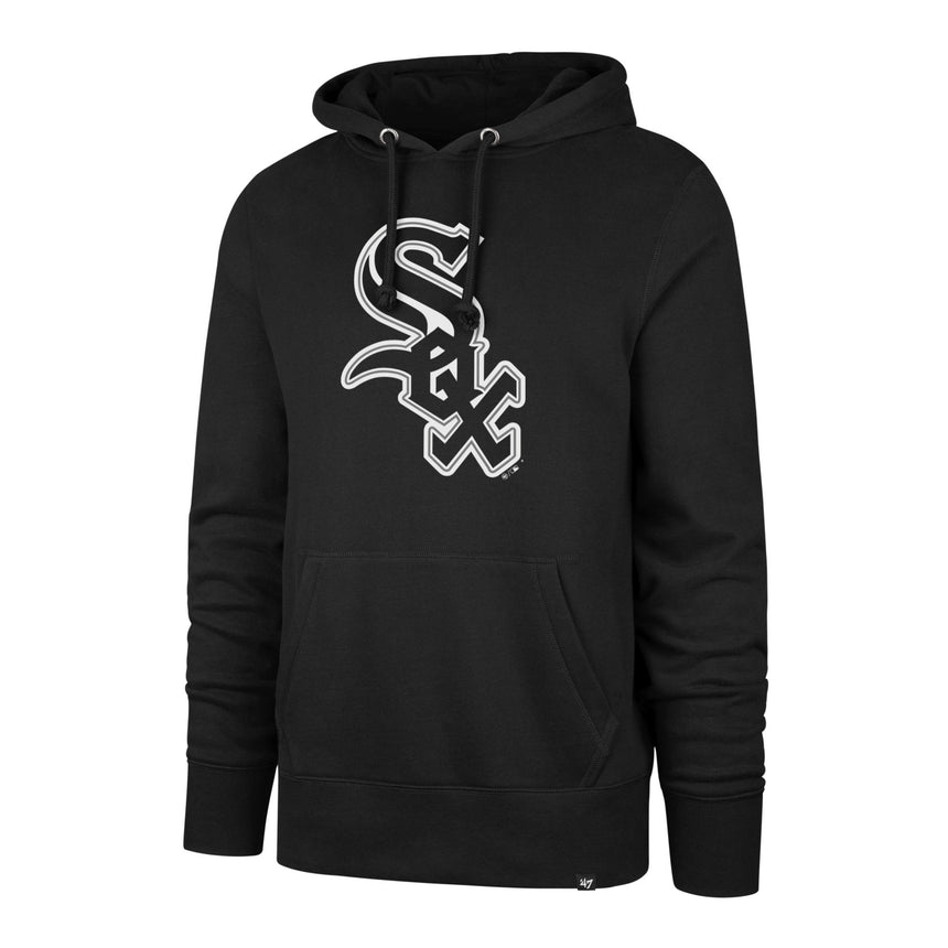 '47 Brand Mens Chicago White Sox Jet Black Imprint Headline Hoodie - Pro Jersey Sports