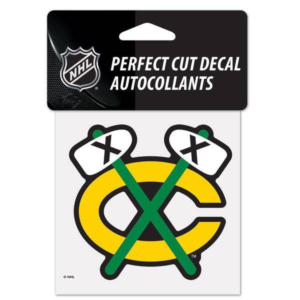 Chicago Blackhawks Tomahawk Logo Perfect Cut 4X4 Decal By Wincraft - Pro Jersey Sports
