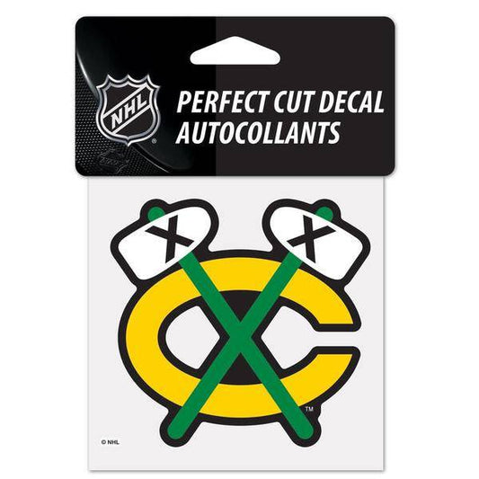 Chicago Blackhawks Tomahawk Logo Perfect Cut 4X4 Decal By Wincraft - Pro Jersey Sports