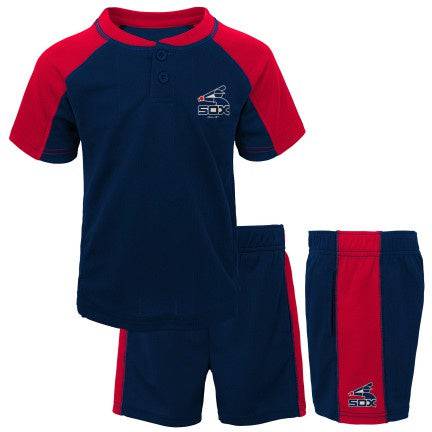 Toddler Chicago White Sox Navy/Red Play Strong Henley T-Shirt & Shorts Set - Pro Jersey Sports