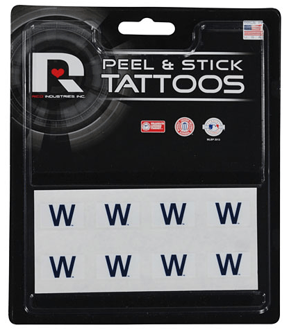 Chicago Cubs "W" Flag 8 Piece Tattoo Set By Rico - Pro Jersey Sports
