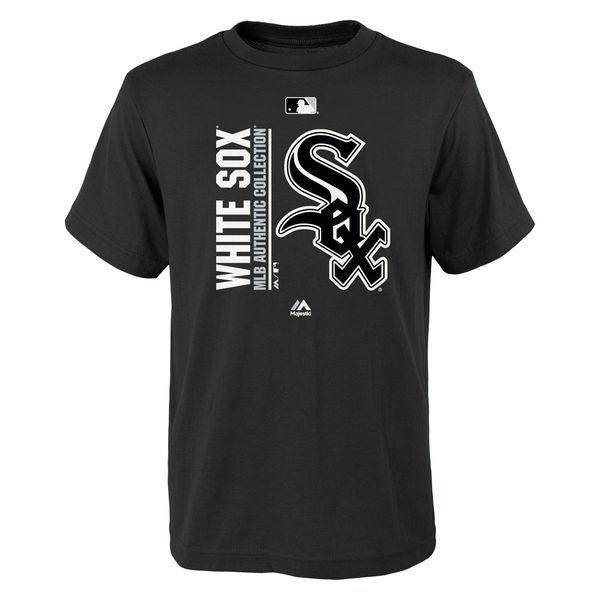 Youth MLB Chicago White Sox Majestic Black Authentic Collection Team Icon T-Shirt - Pro Jersey Sports