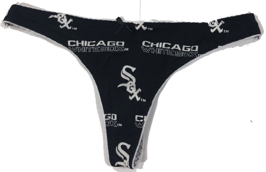Concepts Sport Chicago White Sox Women's Black All Over Print Thong - Pro Jersey Sports