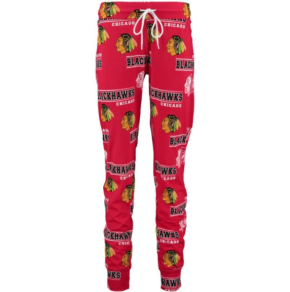 Women's Chicago Blackhawks Fusion Printed Knit Sleep Pants - Pro Jersey Sports