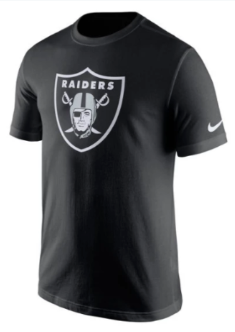 Youth Las Vegas Raiders Black Essential Logo Tee By Nike - Pro Jersey Sports