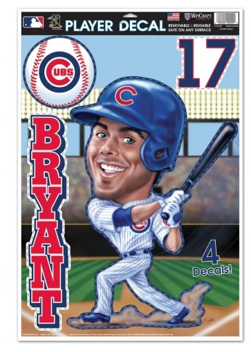 Kris Bryant Chicago Cubs Caricature Player Decal Sheet - Pro Jersey Sports