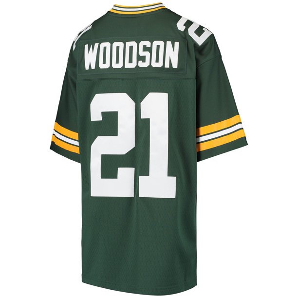 Youth Mitchell & Ness Charles Woodson Green Green Bay Packers Retired Player Legacy Jersey - Pro Jersey Sports