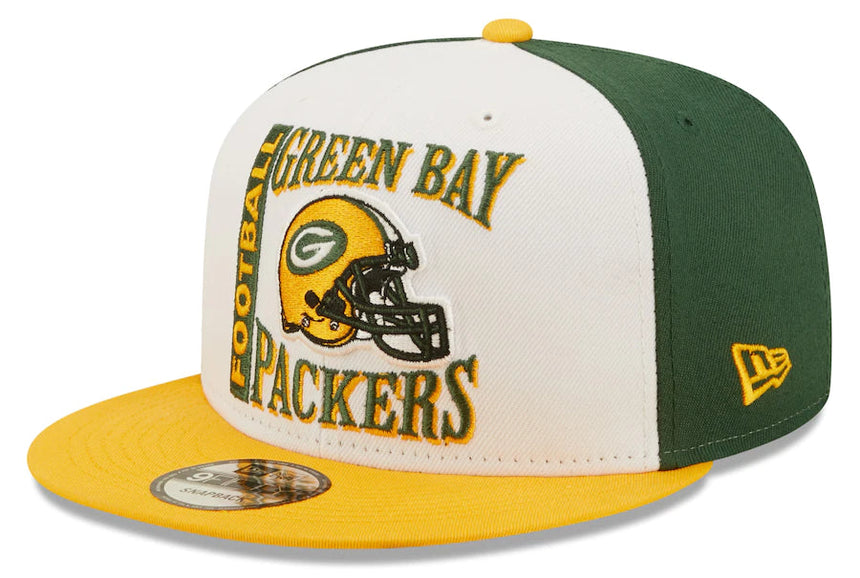Green Bay Packers Retro Sport 3 Tone New Era 9FIFTY Snapback Hat - Pro Jersey Sports
