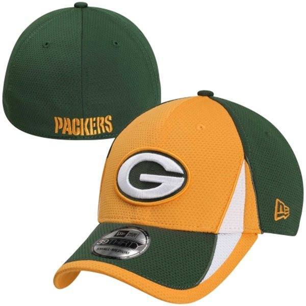 Green Bay Packers New Era NFL 2013 Training 39Thirty Flex-Fit Hat-Green/Gold - Pro Jersey Sports - 1