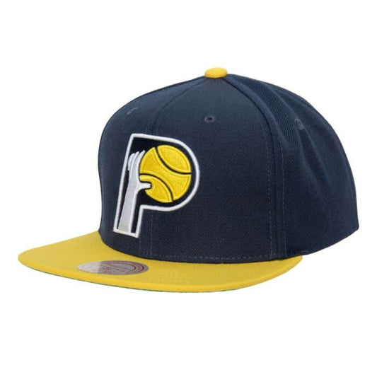 Mens NBA Indiana Pacers 2-Tone HWC 2.0 Snapback Hat By Mitchell And Ness