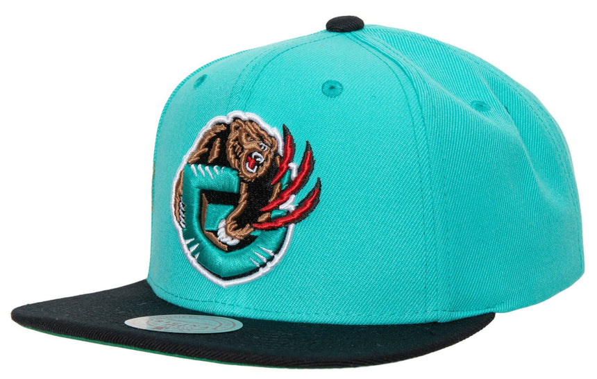 Vancouver Grizzlies Mitchell & Ness HWC 2-Tone Teal/Black 2.0 Snapback Hat - Pro Jersey Sports