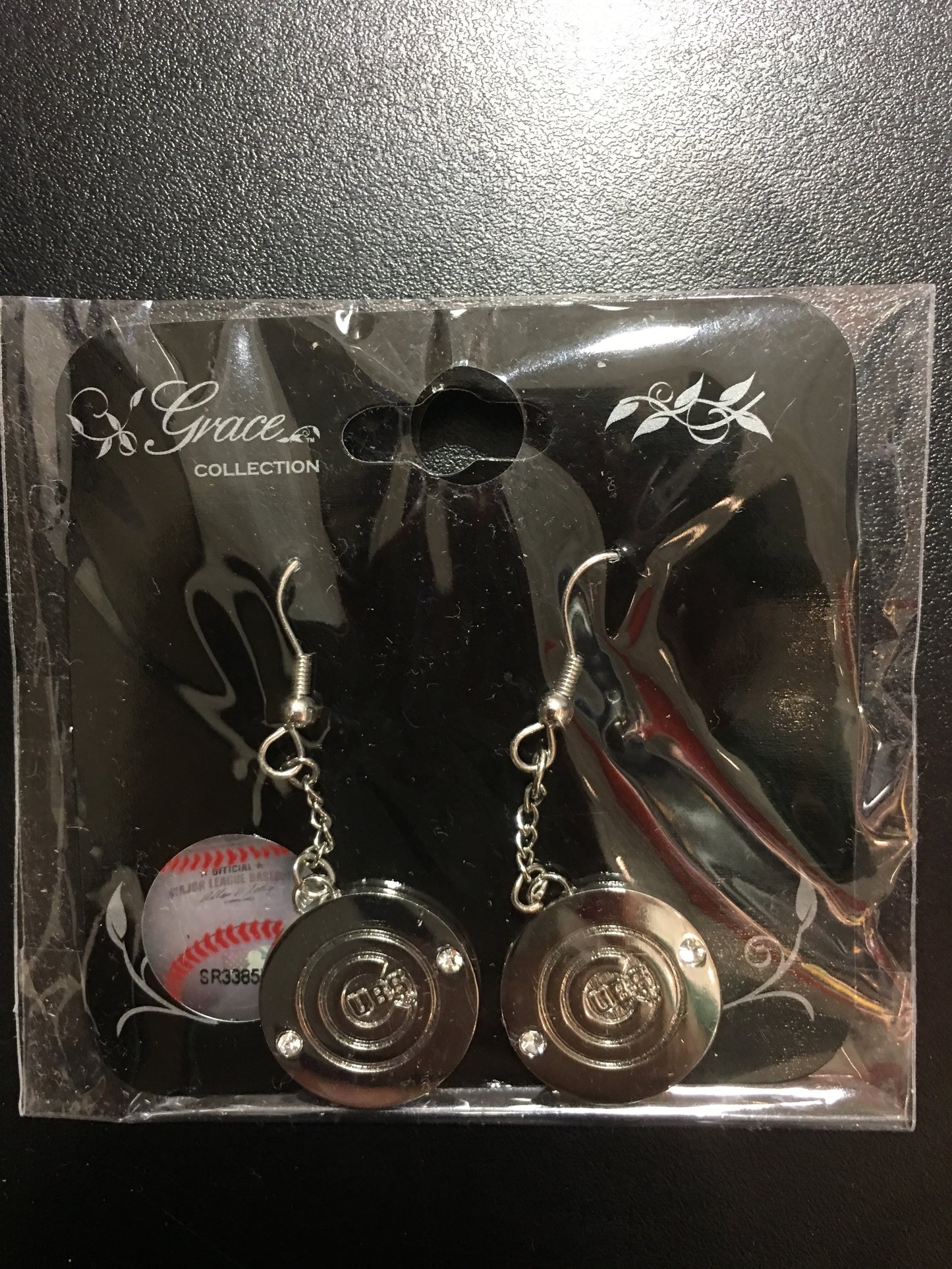Chicago Cubs Sterling Silver Team Logo Dangle Earrings - Pro Jersey Sports