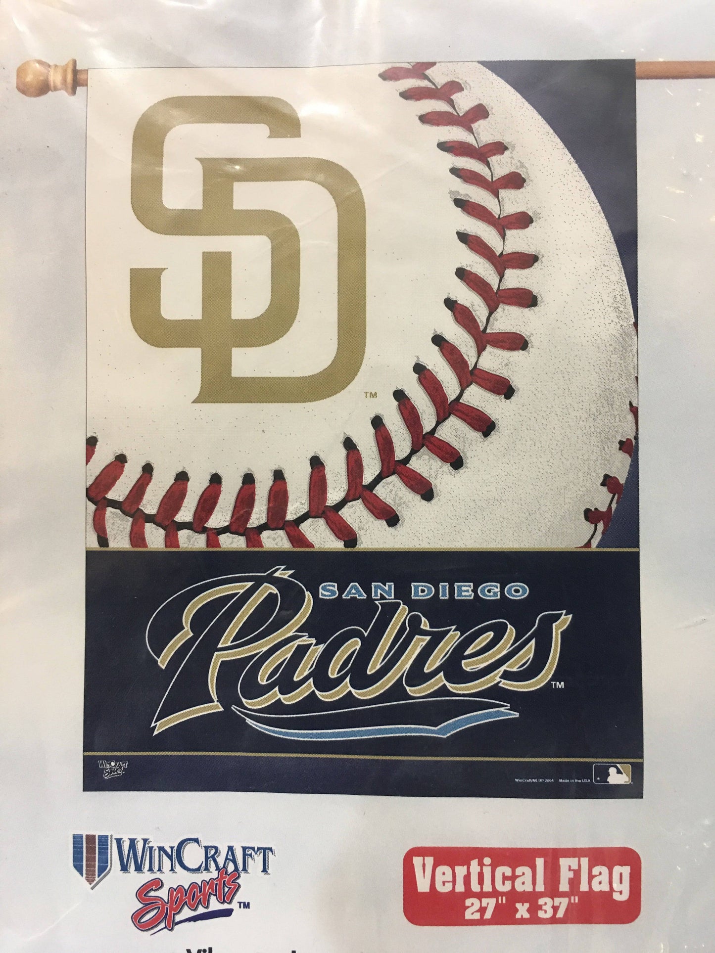 San Diego Padres Team Logo Vertical Flag - Pro Jersey Sports