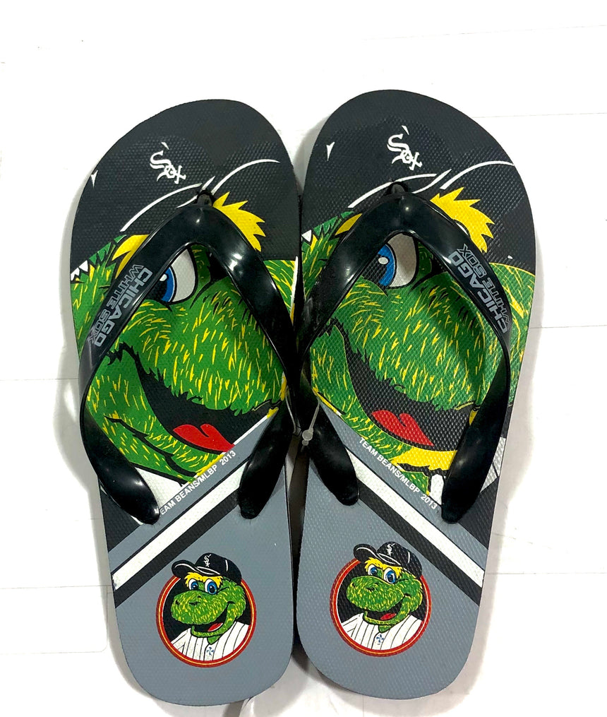 Chicago White Sox Youth Southpaw Mascot Big Logo Flip Flops - Pro Jersey Sports