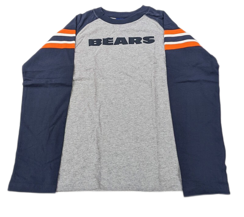 Youth Chicago Bears Gray Reebok Script Long Sleeve T-Shirt - Pro Jersey Sports