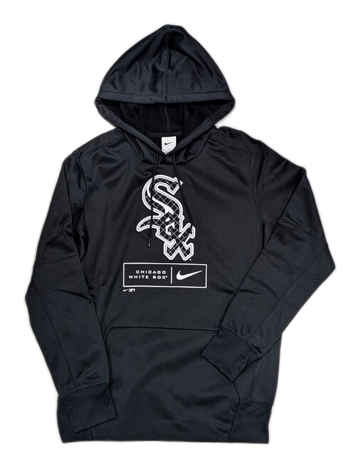 Men's Chicago White Sox Nike Therma Season Pattern Pullover Hoodie - Black - Pro Jersey Sports