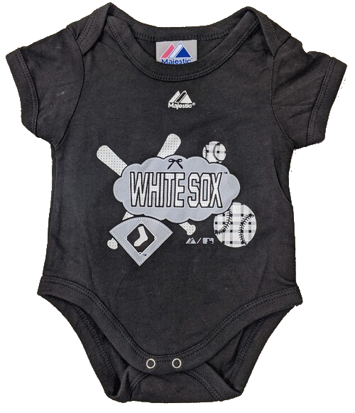Infant Girls Chicago White Sox Black Creeper - Pro Jersey Sports