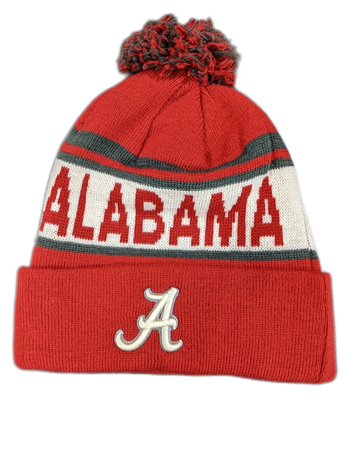 Alabama Crimson Tide NCAA Top of the World Crimson Cuffed Pom Knit Hat - Pro Jersey Sports
